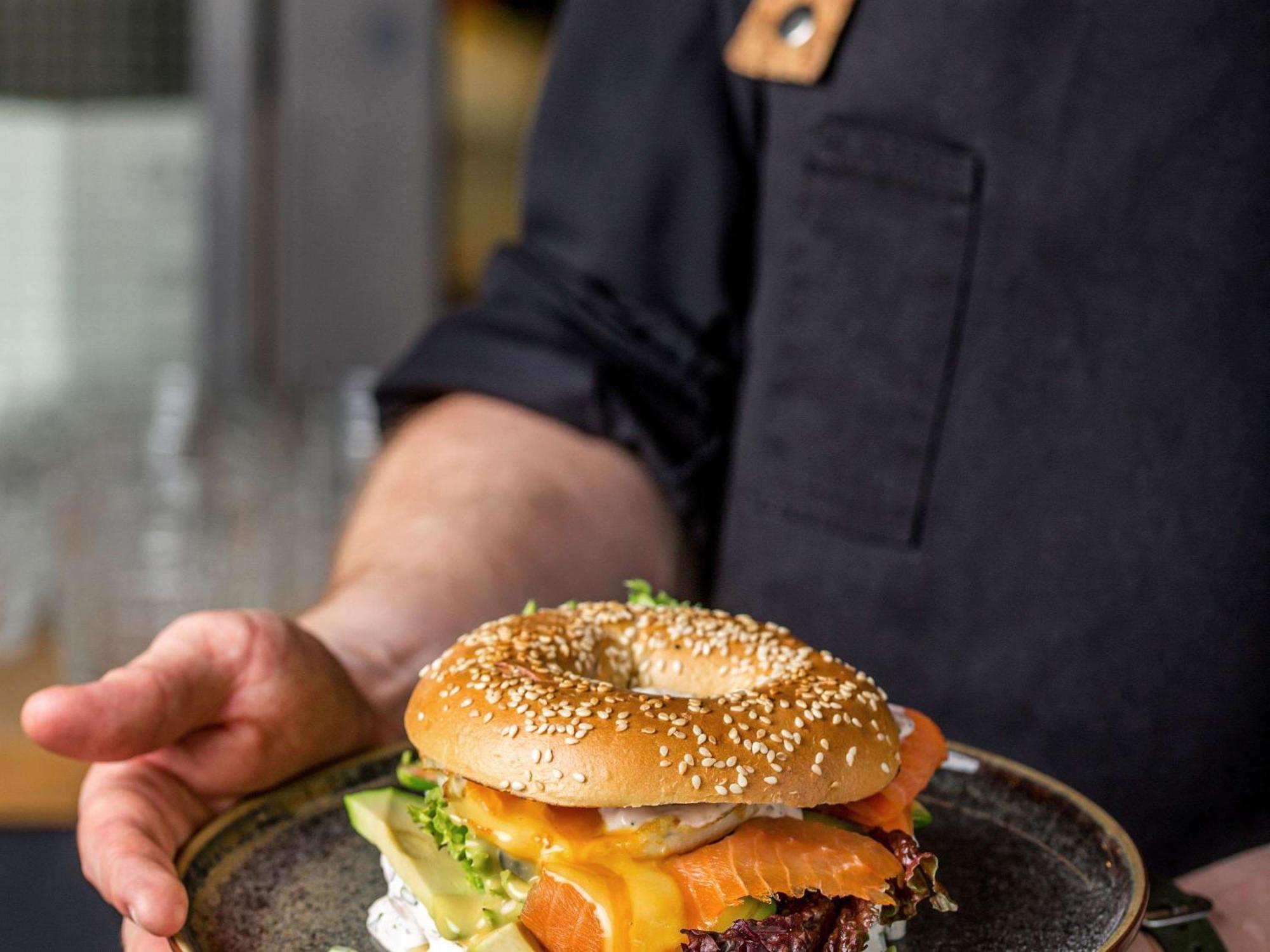 The Bridge Wroclaw - Mgallery Ngoại thất bức ảnh A bagel with cream cheese and lox